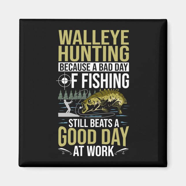 Mans walleyejägare walleye fiskare jakt magnet (Framsidan)