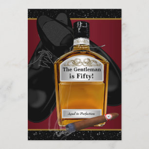 Mans Whisky Åldrad Till Perfektion Födelsedagsfest Inbjudningar