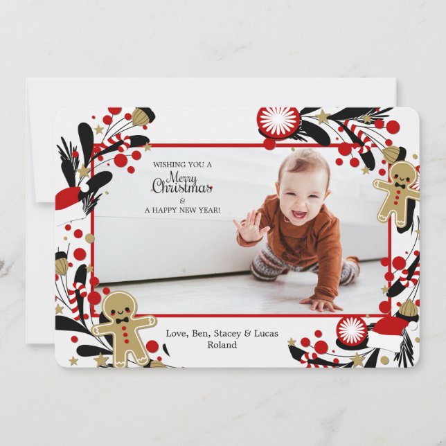 Mansbakelse Ram Foto Julkort Inbjudningar (Framsida)