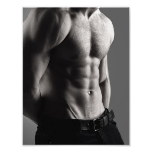 Manscape i Grått Hett Guy Poster