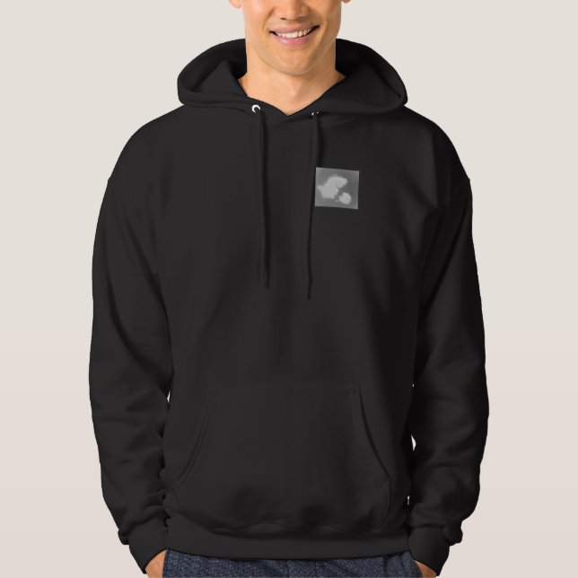 MANSCHETT TRÖJA KONST DESIGN STIL  HOODIE (Framsida)