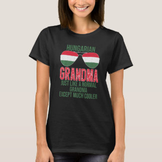 Manschett Ungersk Mormor Ungern Flagga Solglasögon T Shirt