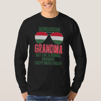 Manschett Ungersk Mormor Ungern Flagga Solglasögon T Shirt