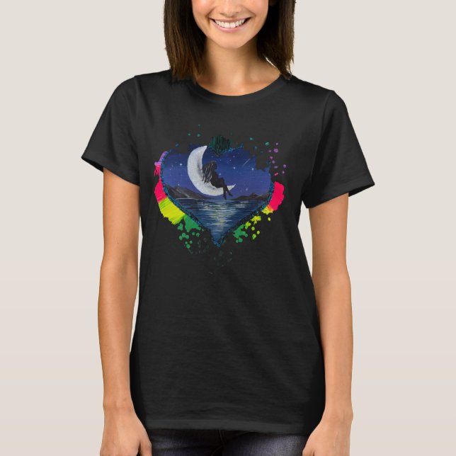 Månsdrömmar - Hantverkat konstverk  T Shirt (Framsida)