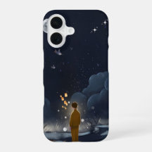 Månsdrömmar – iPhone 16-fodral | Nattliga himmelil