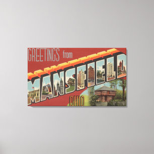 Mansfield Ohio - stora brevplatser Canvastryck
