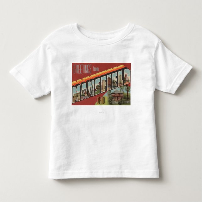 Mansfield Ohio - stora brevplatser Tee Shirt (Framsida)