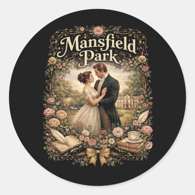Mansfield Park Runt Klistermärke (Framsida)