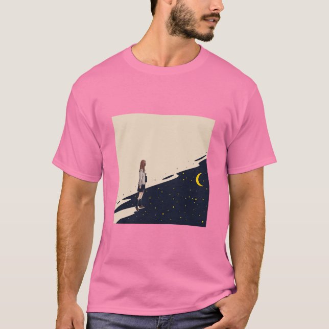 Månsilent promenad. t shirt (Framsida)