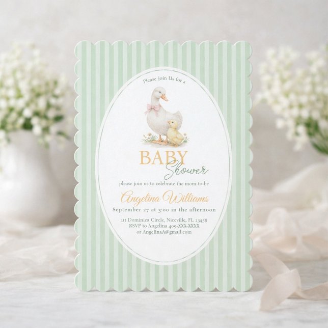 Månsing och Gåsling Baby Shower Inbjudan (Skapare uppladdad)