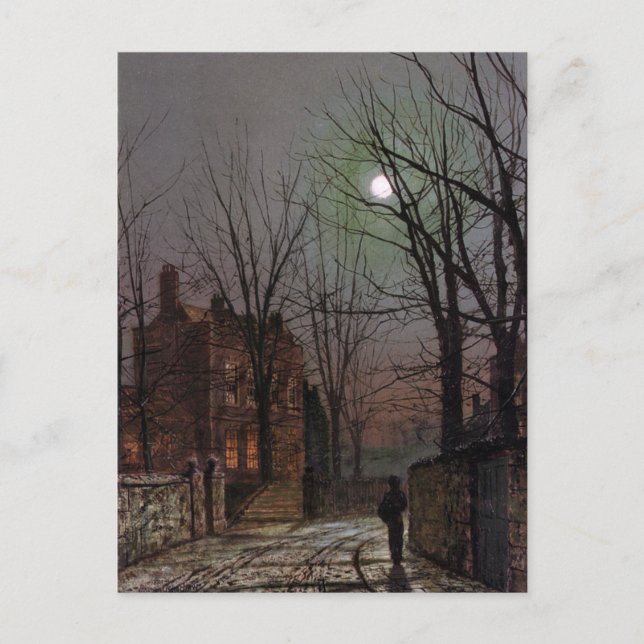 Månsken av John Atkinson Grimshaw Vykort (Framsida)