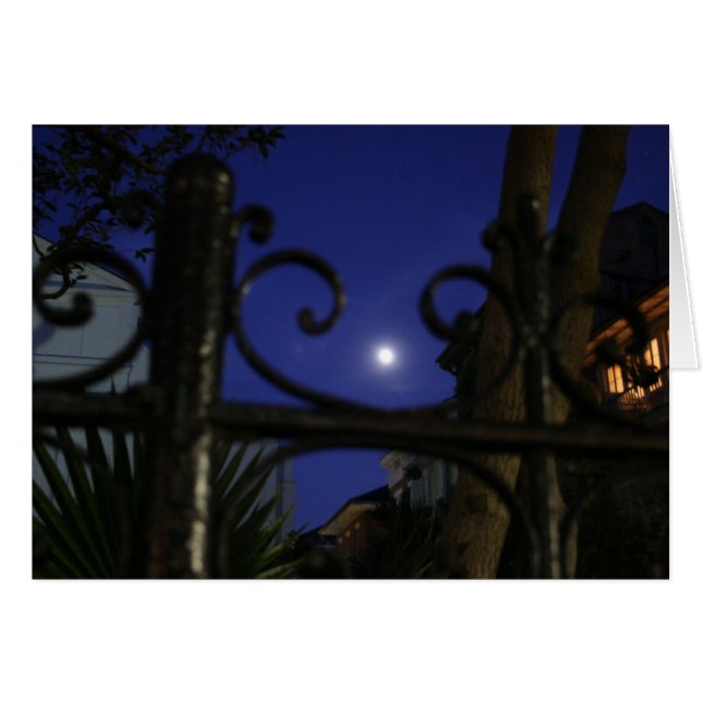 Månsken i det The Big Easy kortet Hälsningskort (Framsidan Horizontal)