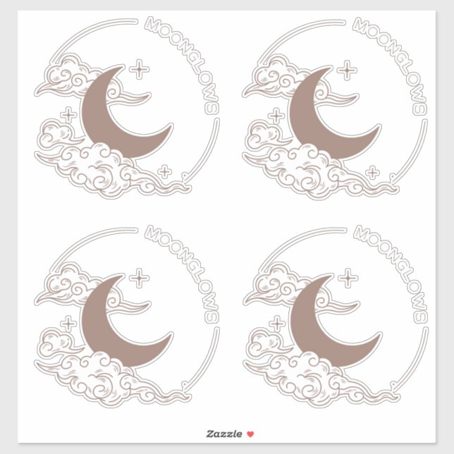 Månsken Klistermärken (Ark)