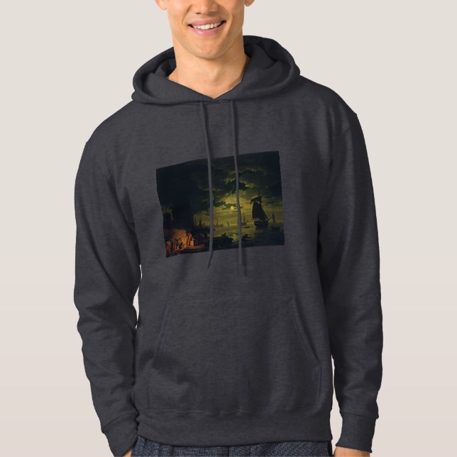 Månsken över Palermo High-Fidelity Finkonst  Hoodie (Framsida)