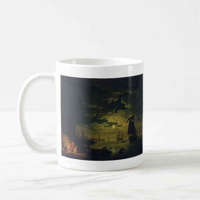 Månsken över Palermo - High-Fidelity Finkonst  Kaffemugg (Vänster)