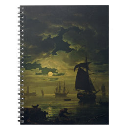 Månsken över Palermo Högkvalitativ konst för finru Anteckningsbok