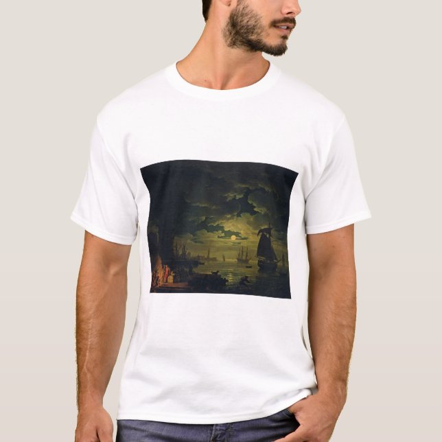 Månsken över Palermo - högkvalitativ konst  T Shirt (Framsida)