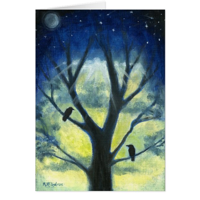 Månsken Sentinals Hälsningskort (Framsidan)