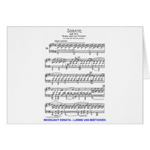 Månsken-Sonata-Ludwig-Beethoven Hälsningskort