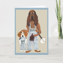 Månskenare Hound och Beagle-valp Kort