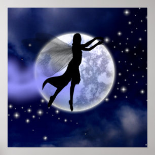 MånskenfeSilhouette Poster