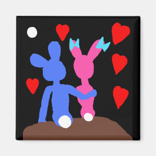 Månskenkaninmagnet Magnet