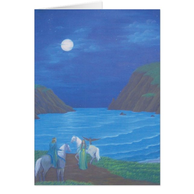 Månskenritt Hälsningskort (Framsidan)