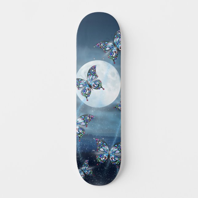 Månskensfladdrande Mini Skateboard Bräda 18,5 Cm (Framsida)