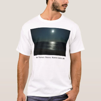 Månskensol, norr Topsail strand, North Carolina Tee