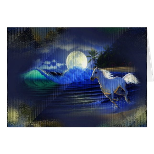 Månskenspringakort Hälsningskort (Framsidan Horizontal)