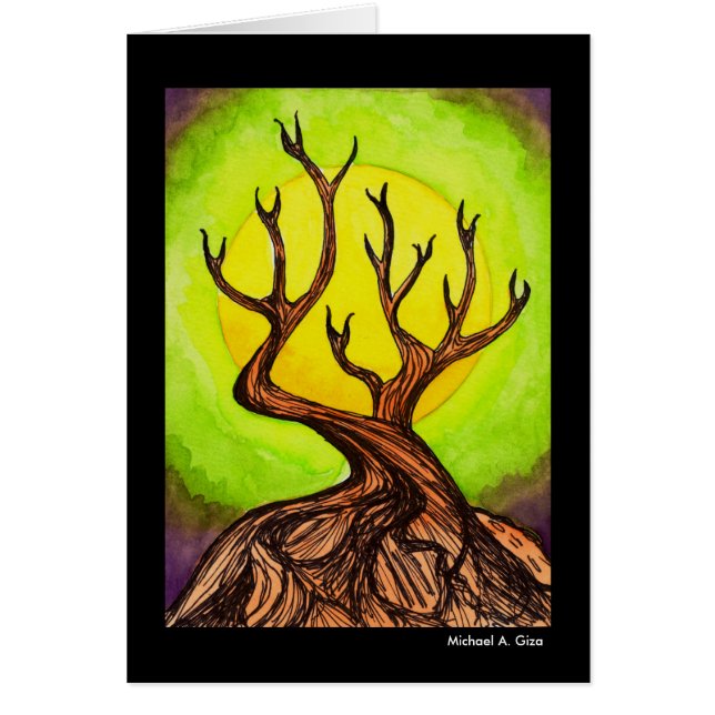 Månskenträd Hälsningskort (Framsidan)