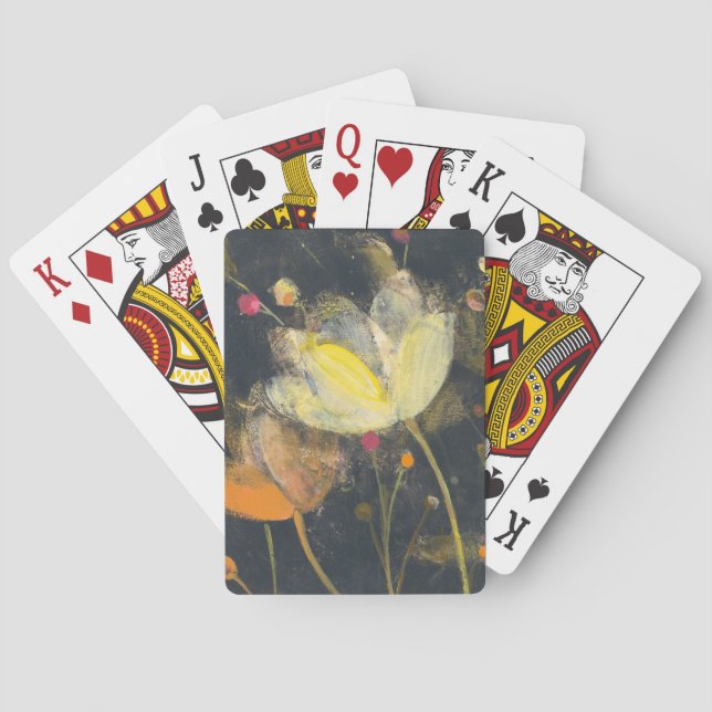 Månskenträdgård på svart casinokort (Baksidan)