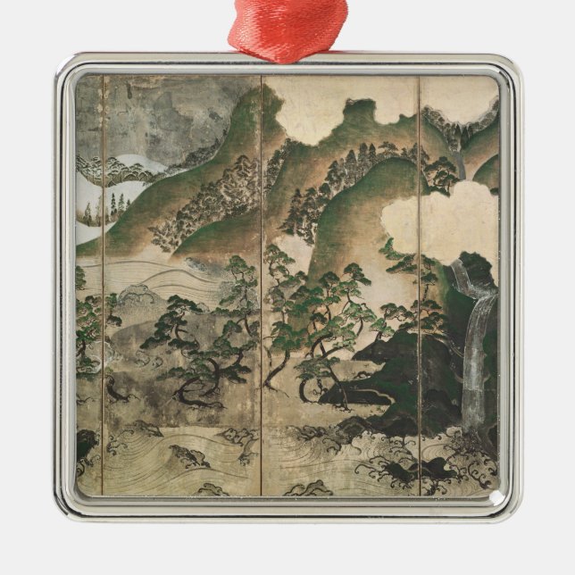 Månskenvintern landskap julgransprydnad metall (Framsidan)