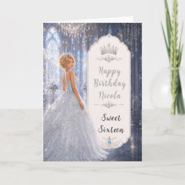 Månskin Blå Balkong Sweet Sixteen Kort