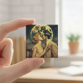 Månskin Romantisk Vintage Kärlek Magnet