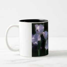 Månskin Vit Irisar i Blomning Två-Tonad Mugg