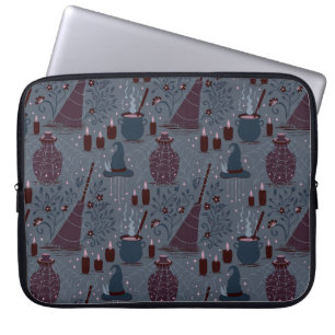 Månskinande Häxig Halloween-mönster Laptop Fodral