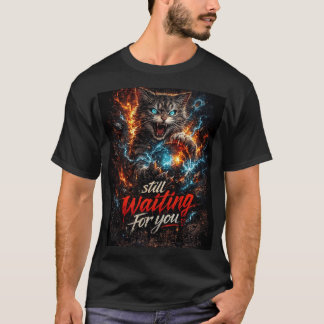 manskjorta kattdesign fortfarande väntar på dig  t shirt