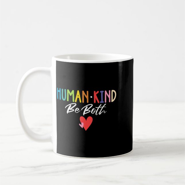 Mänsklig Art Vara Både Sprida Vänlighet Empati Ant Kaffemugg (Vänster)