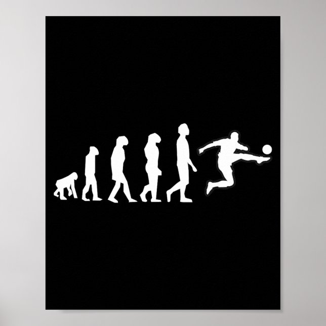 Mänsklig evolution slutar med fotbollsspelarens sp poster (Framsidan)