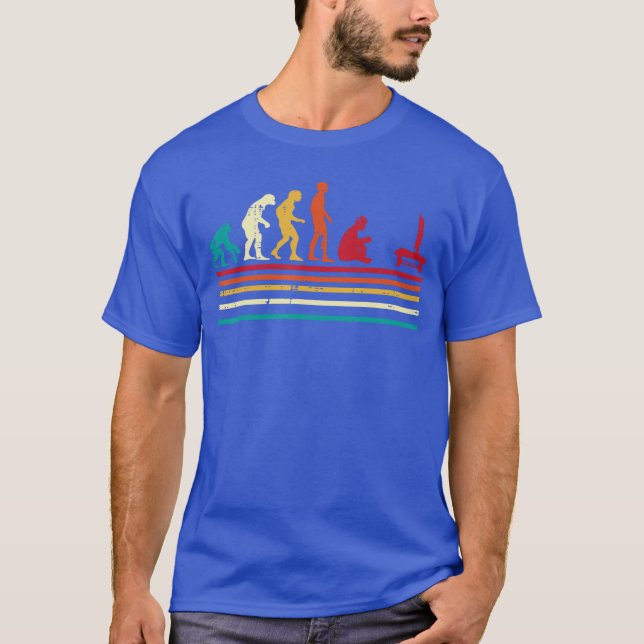 Mänsklig evolution TV-spel Retro-spelare Män Pojka T Shirt (Framsida)