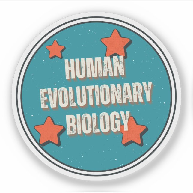 Mänsklig evolutionsbiologi klistermärken (Framsida)