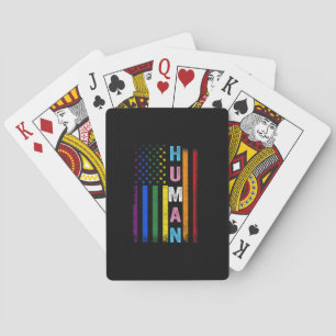 Mänsklig HBT Amerikansk Flagga LGBTQ Regnbåge Prid Casinokort