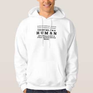 Mänsklig Hej Binär Kod Kampanj QR Kod Tech Humor Hoodie