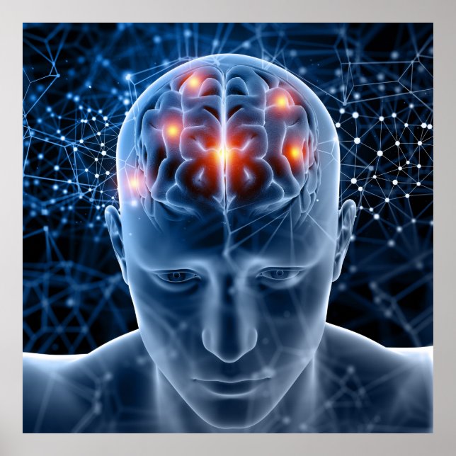 Mänsklig hjärna poster (Framsidan)