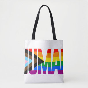 Mänsklig Inkluderande Prideflagga Tygkasse