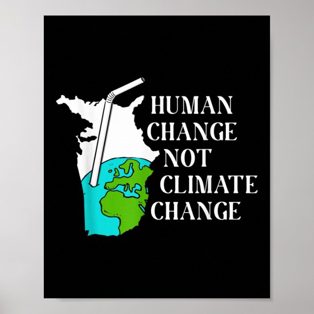Mänsklig klimatförändring global uppvärmning miljö poster (Framsidan)