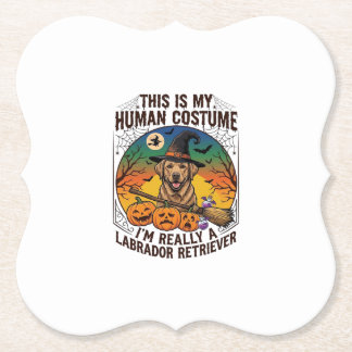Mänsklig kostym Labrador Retriever Halloween Häxa Underlägg Papper
