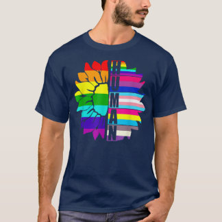 MÄNSKLIG Solros LGBT Flagga Month Proud LG T Shirt