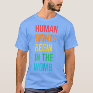 Mänskliga Höger börjar i Ord Equ, Womb Freedom T Shirt
